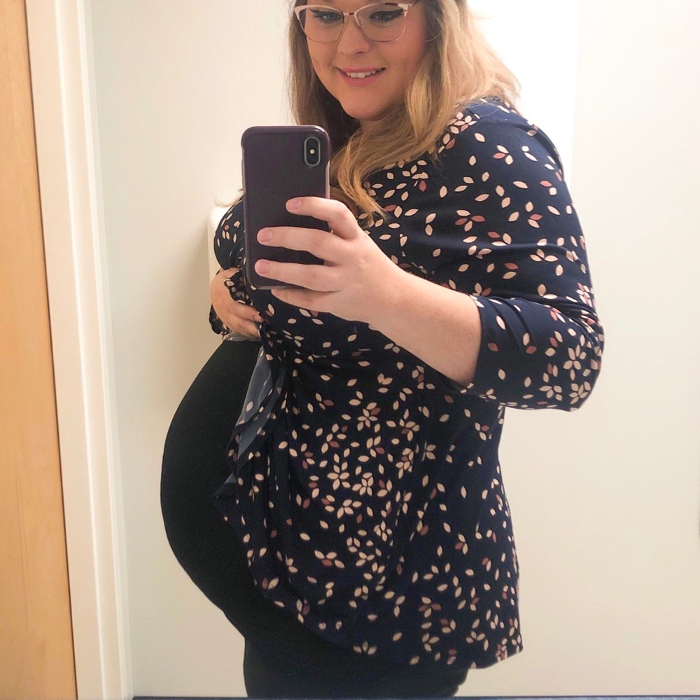 Motherhood Maternity Wrap Blouse